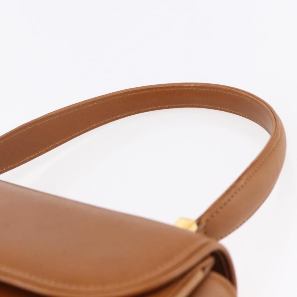 GUCCI Hand Bag Leather Brown Gold Auth 154667 - Picture 8 of 16